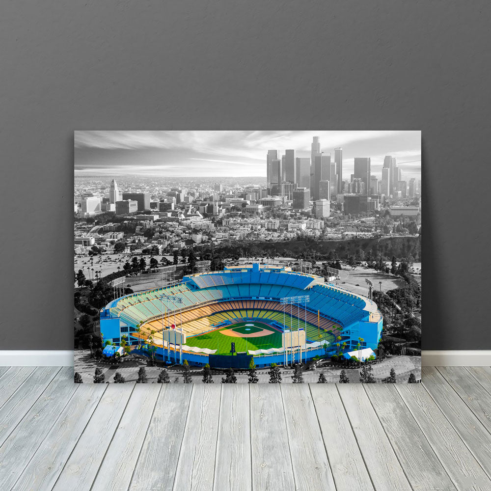 Dodgers Skyline Print | Wall Art | Vintage Poster | Dodgers Baseball