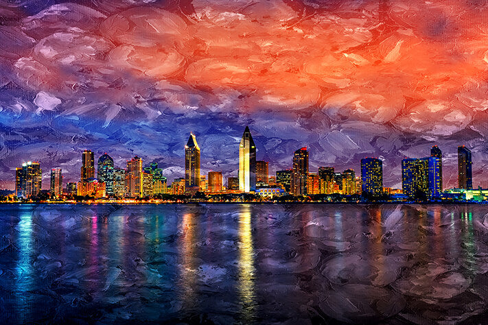 San Diego Painting Wall Art Print Zapwalls