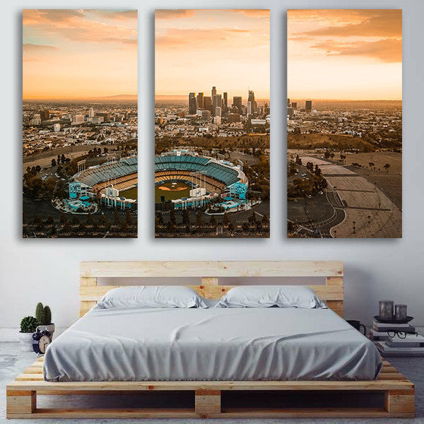 Los Angeles Staples Center City Skyline Prints Painting Canvas Large Canvas  Art Rise Of Buildings Downtown Decor Wall On Canvas Print
