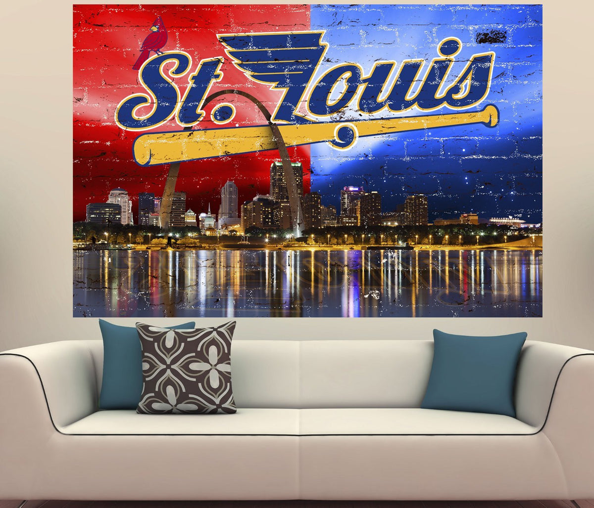 St. Louis Cardinals 15 X 20 inch Canvas Wall Art