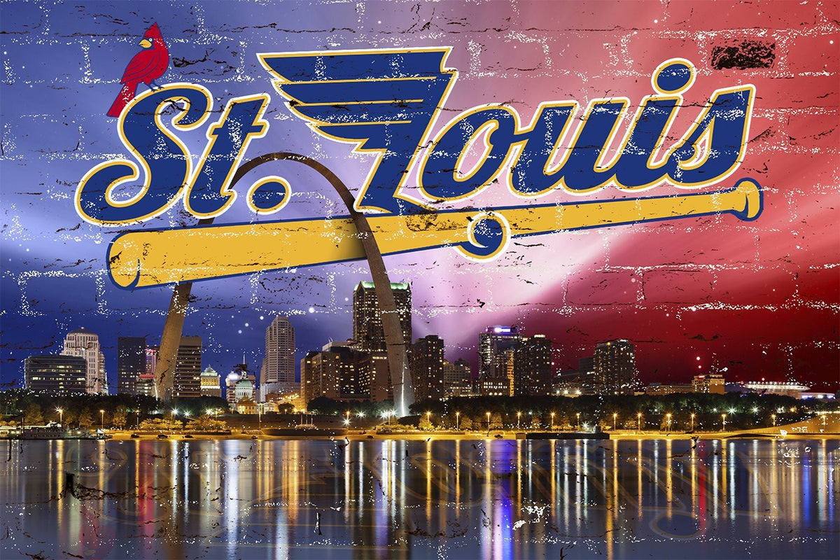 St. Louis Cardinals Canvas Flag Wall Art