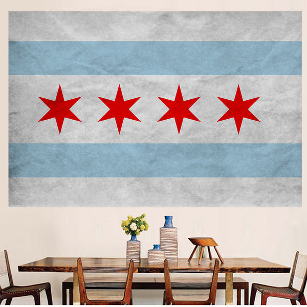 Retro Chicago Flag 